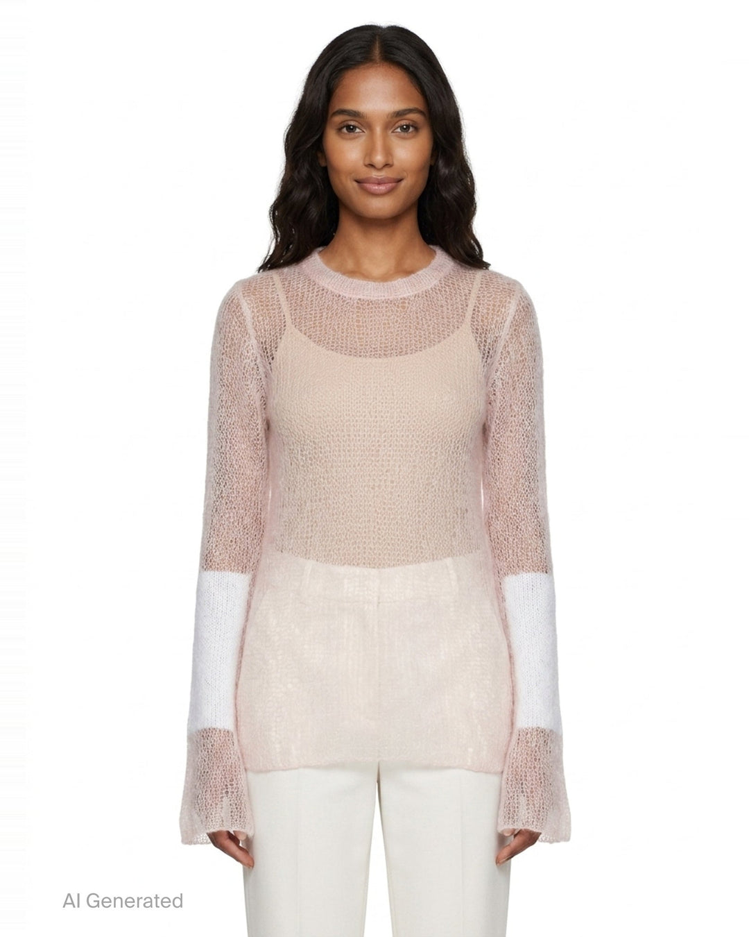Long Sleeve Open Knit Sweater | Yohji Yamamoto | Club21 - front