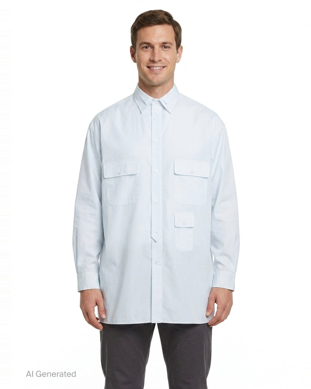 Pen Pocket Double Collar Long Sleeve Shirt | Yohji Yamamoto | Club21 - front