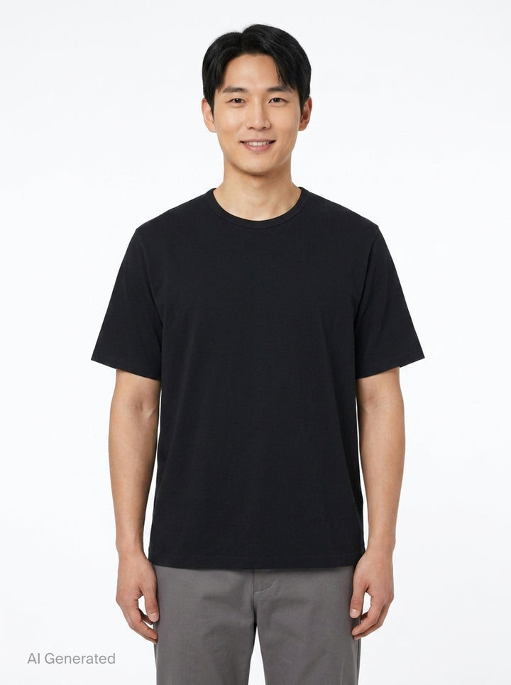 Round Neck Short Sleeve Tee | Yohji Yamamoto | Club21 - front