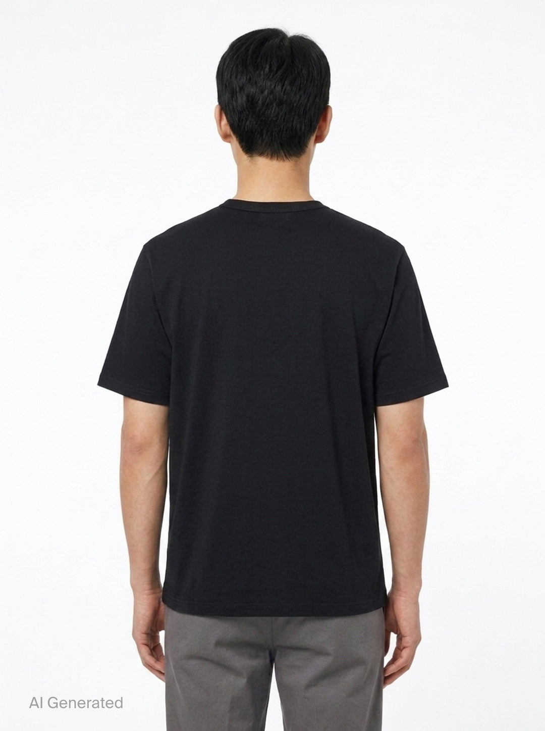 Round Neck Short Sleeve Tee | Yohji Yamamoto | Club21 - back