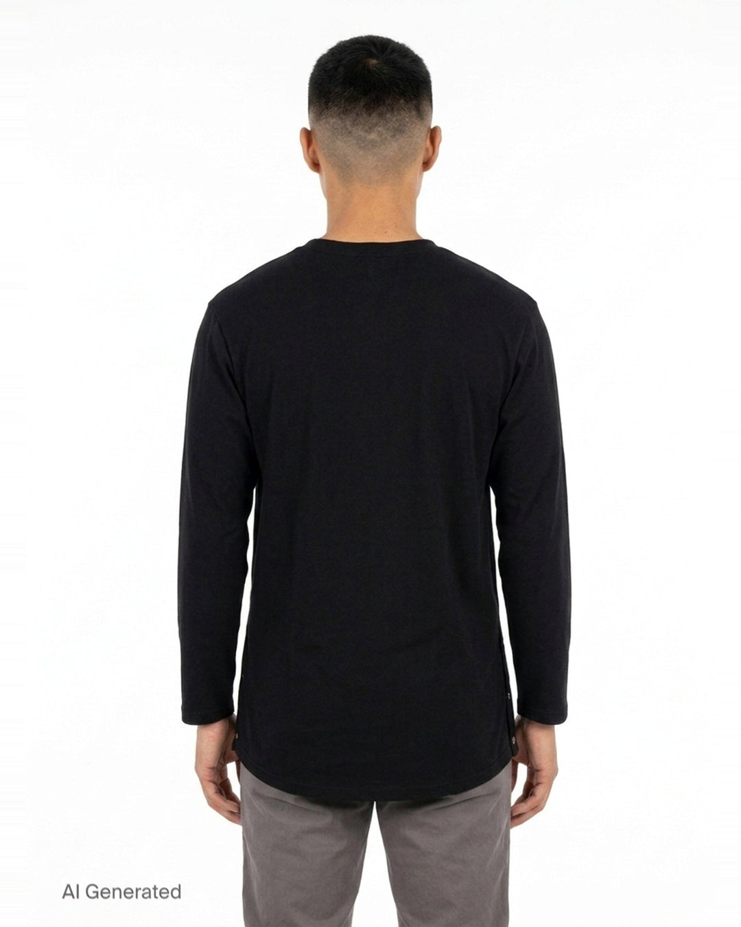 Side Slit Long Sleeve Tee | Yohji Yamamoto | Club21 - back