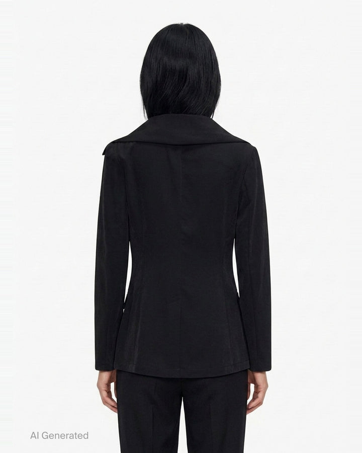 Stole Detail Single Jacket | Yohji Yamamoto | Club21 - back