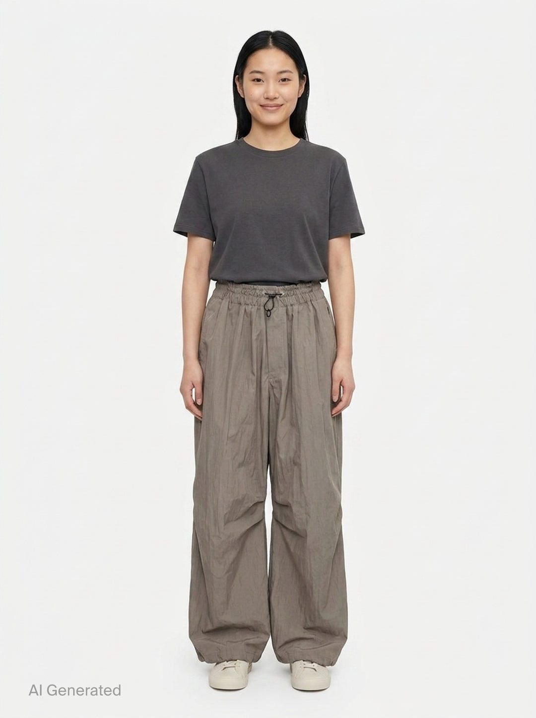 Wide Leg Parachute Pants | Yohji Yamamoto | Club21 - front