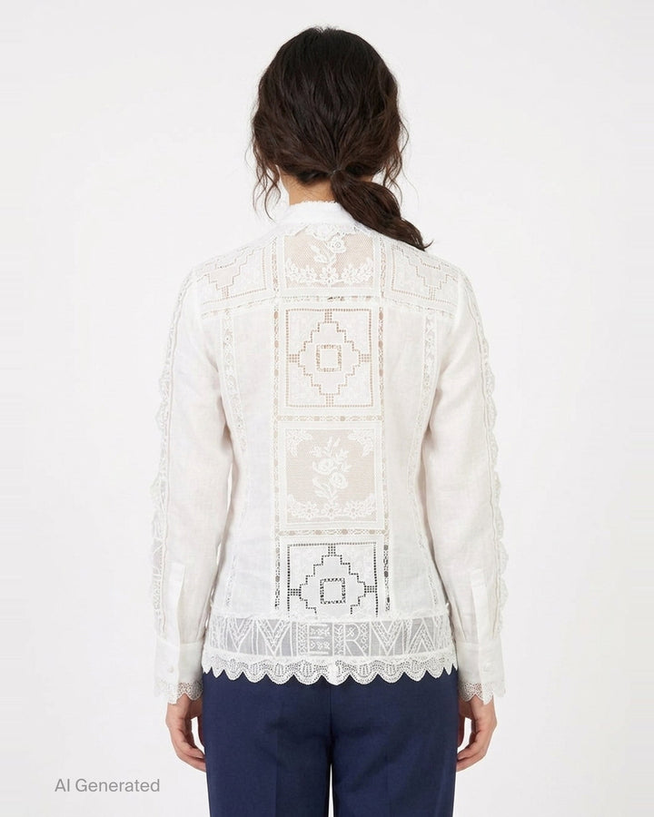 Aster Embroidered Blouse | Zimmermann | Club21 - back