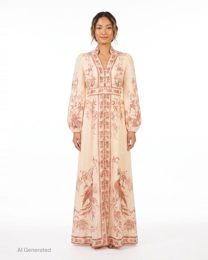 Indra Plunge Midi Dress | Zimmermann | Club21 - front