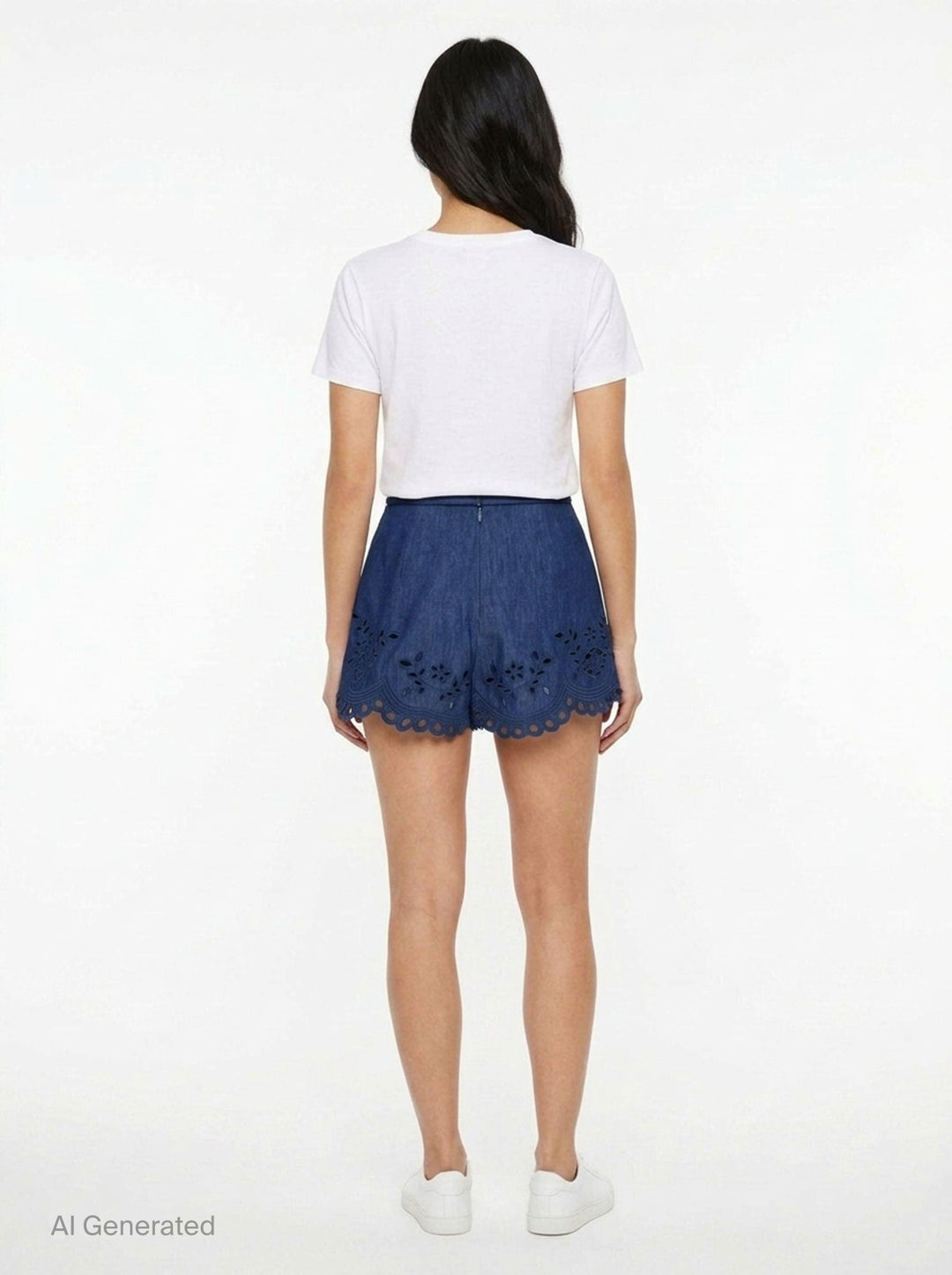 Mahon Broderie Denim Short | Zimmermann | Club21 - back