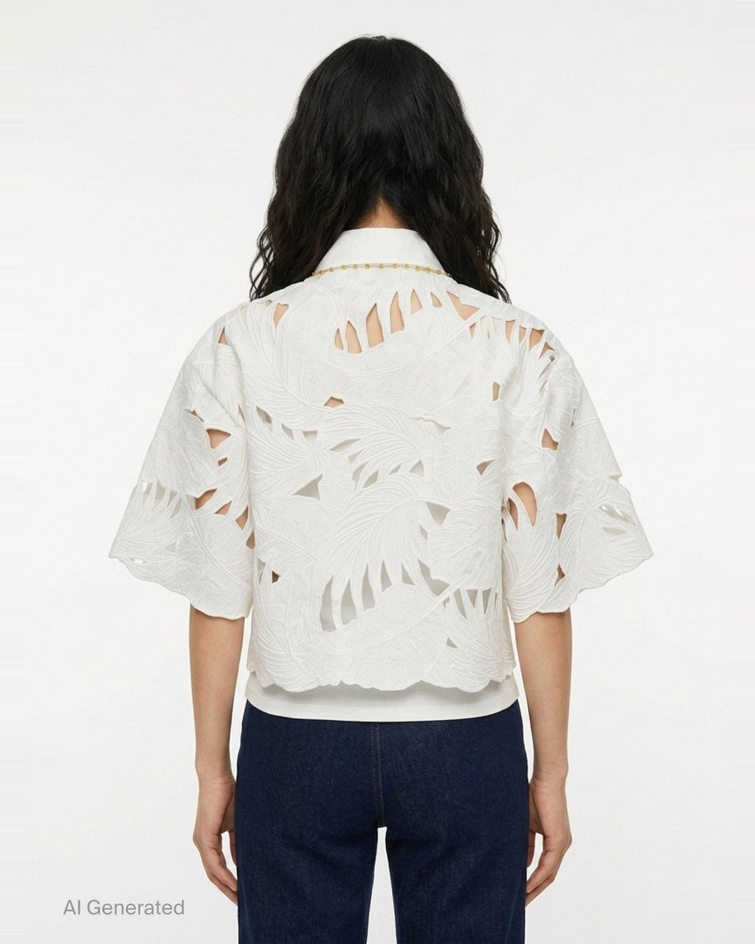 Mahon Embroidered Crop Shirt | Zimmermann | Club21 - back