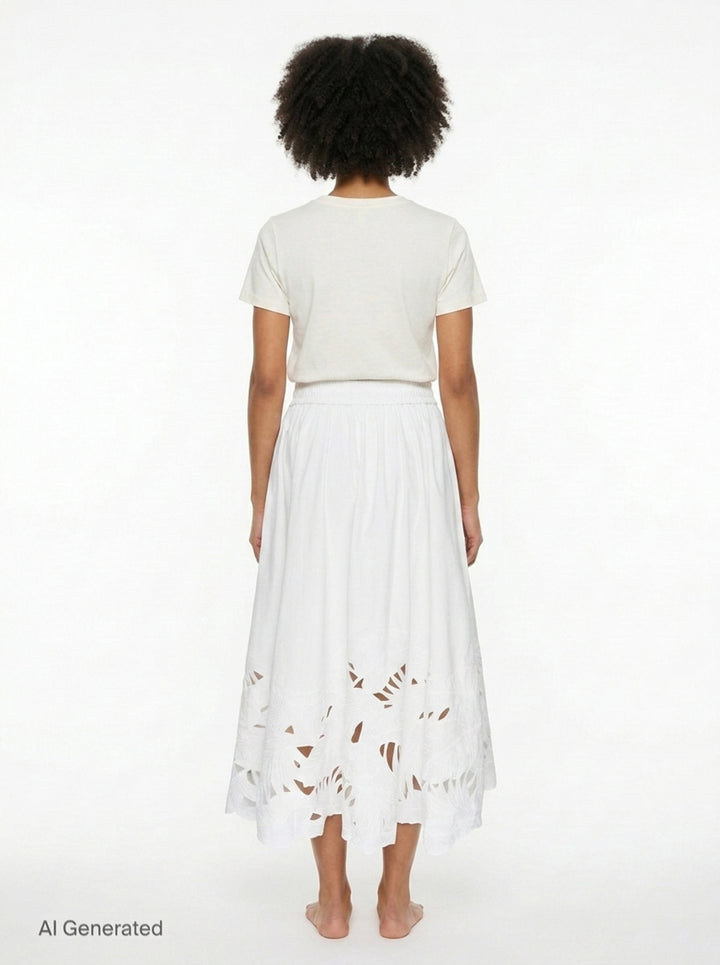 Mahon Embroidered Midi Skirt | Zimmermann | Club21 - back