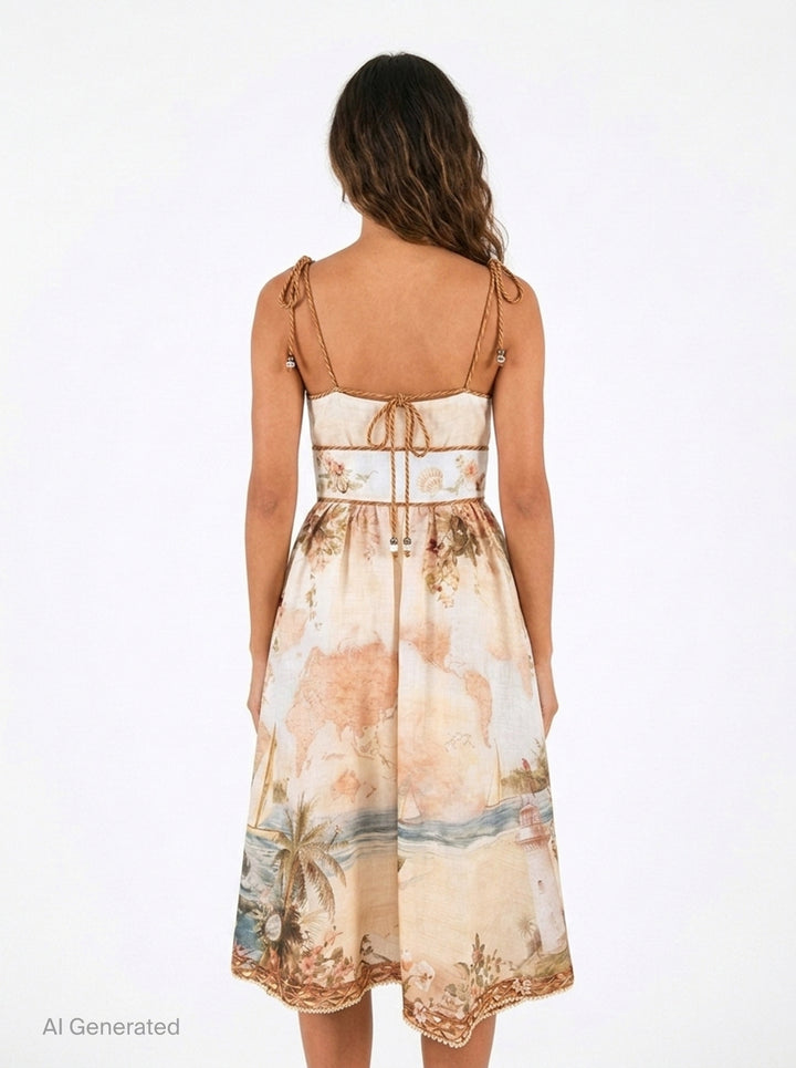 Mahon Picnic Midi Dress | Zimmermann | Club21 - back
