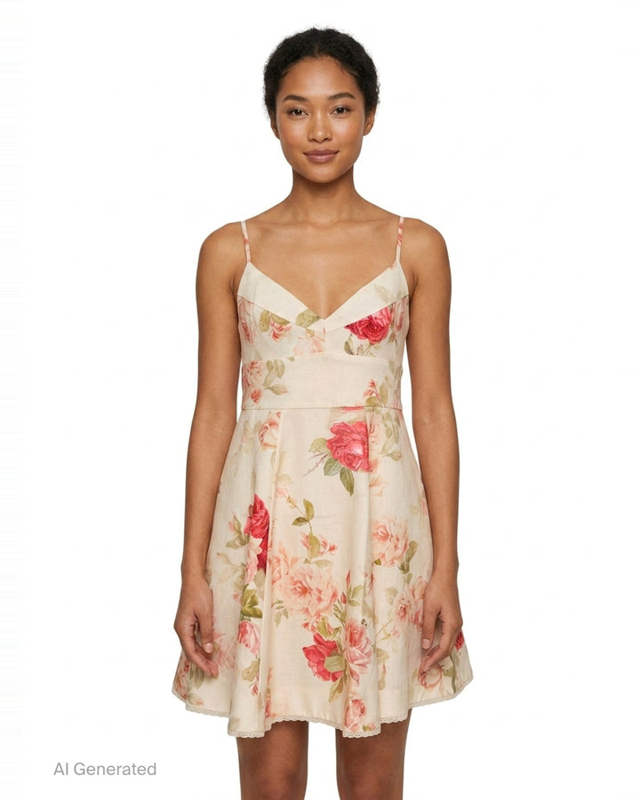 Roselight Picnic Mini Dress | Zimmermann | Club21 - front