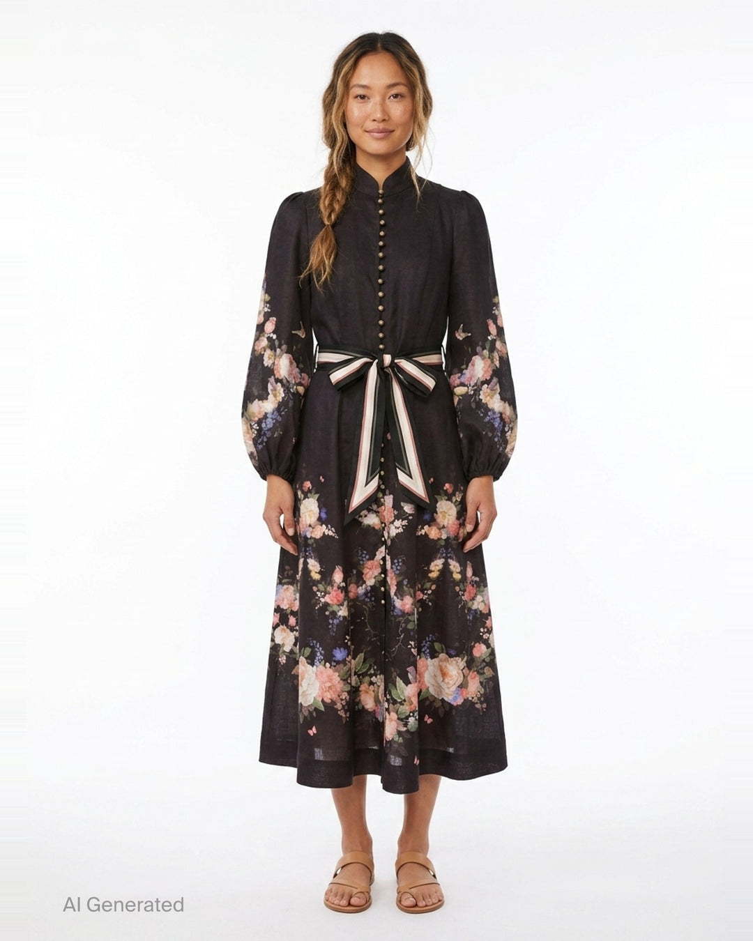 Valiant Button Midi Dress | Zimmermann | Club21 - front
