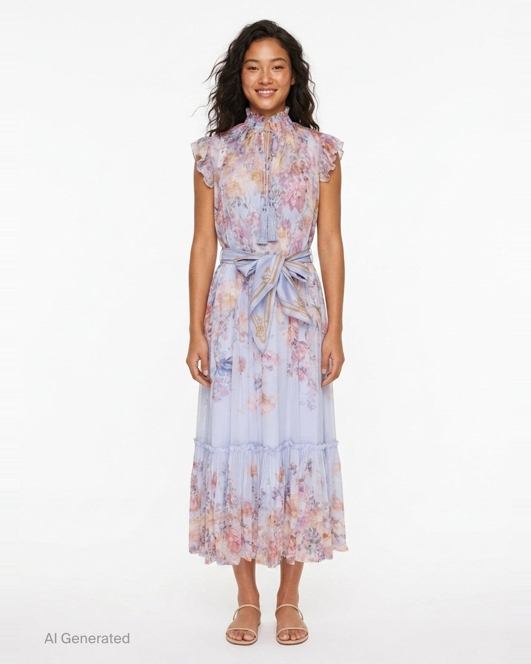 Valiant Flutter Midi Dress | Zimmermann | Club21 - front