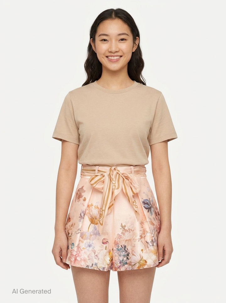 Valiant Tuck Shorts | Zimmermann | Club21 - front