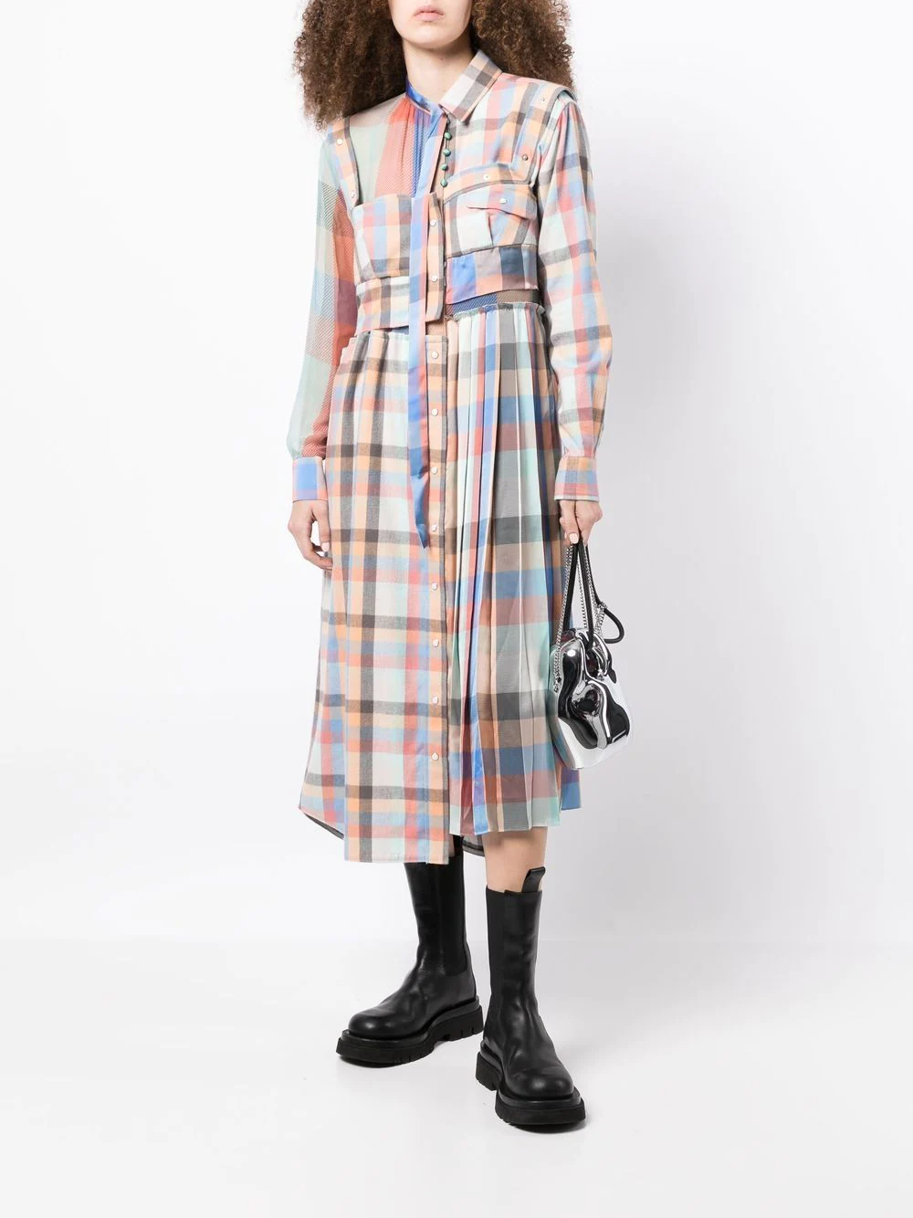 격자 무늬 드레스