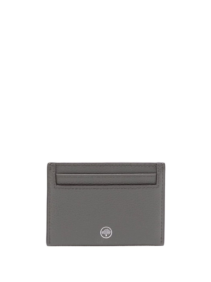 Credit Card Slip Charcoal Small Classic Grain