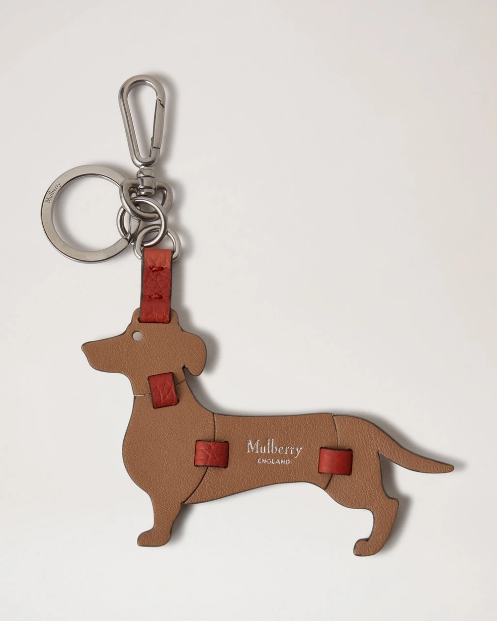 Sausage Dog Puzzle Keyring Teak Silky Calf