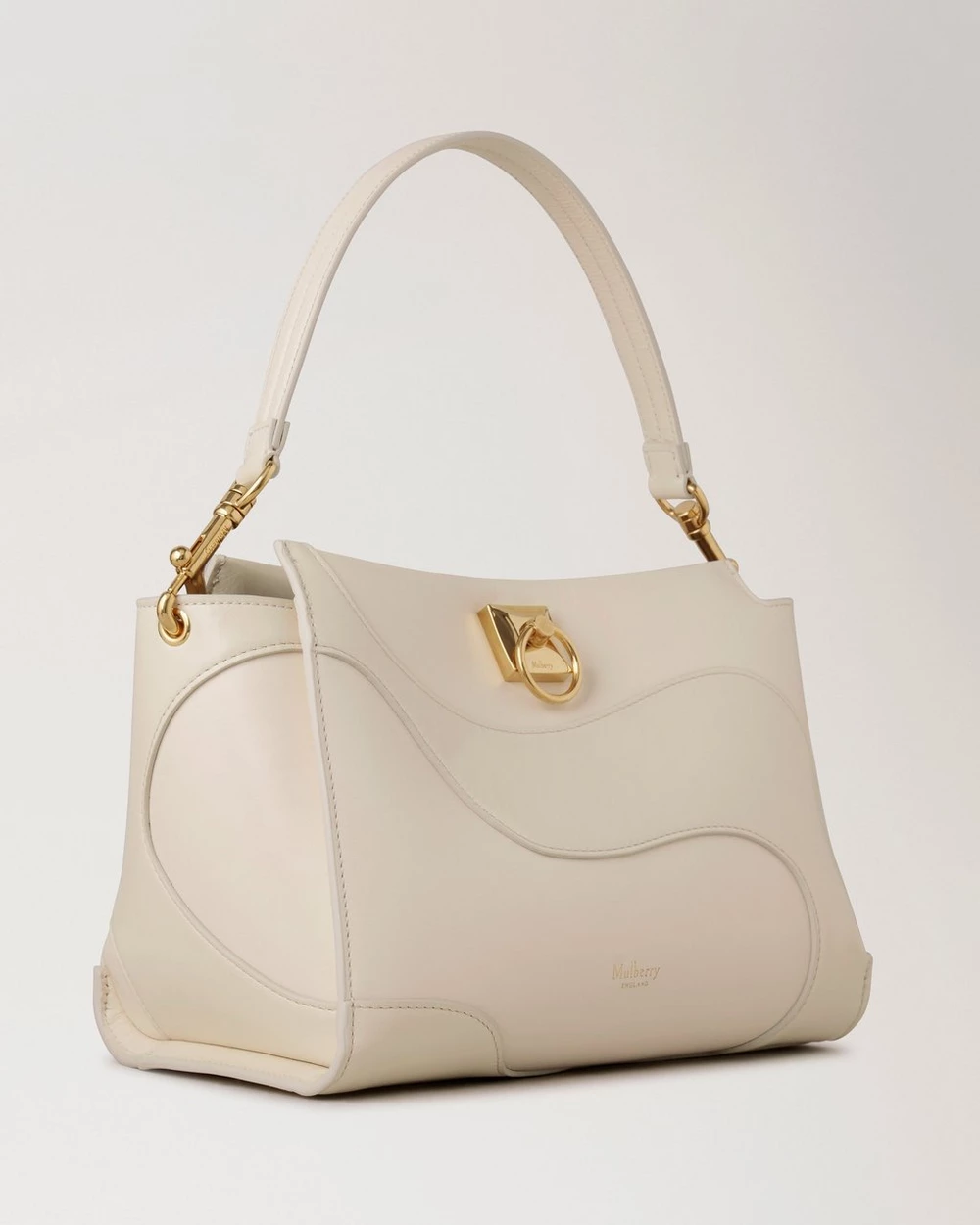 작은 어깨 아이리스 달걀 껍질 매트 부드러운 송아지 &amp; 주름진