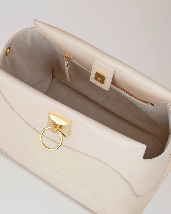 작은 어깨 아이리스 달걀 껍질 매트 부드러운 송아지 &amp; 주름진