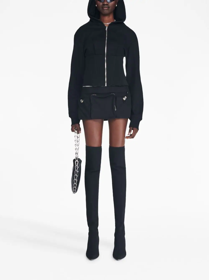 레이어드 코르셋 후디