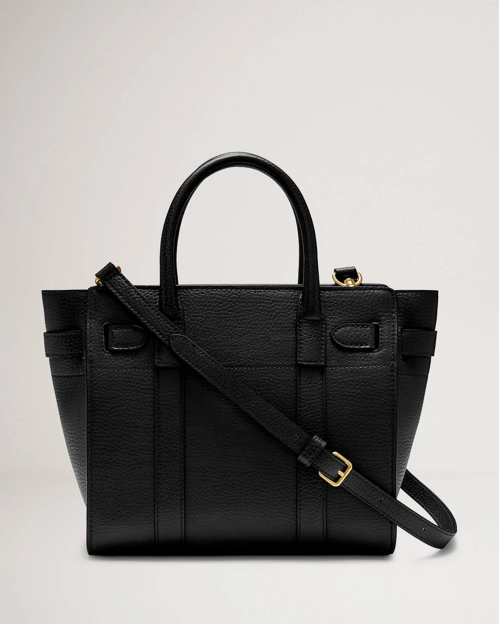 Mini Zipped Bayswater Small Classic Grain (Black)