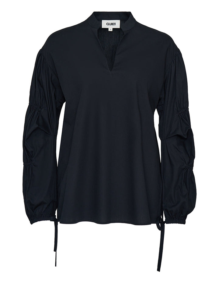 실키 코튼 포플린 탑