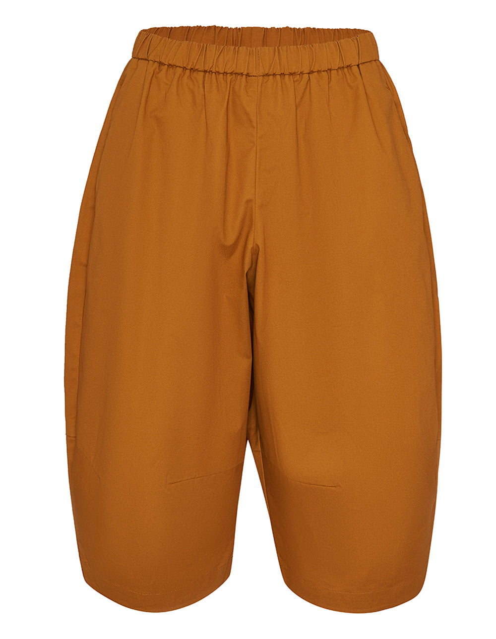 Peach Cotton Twill Seamed Pant