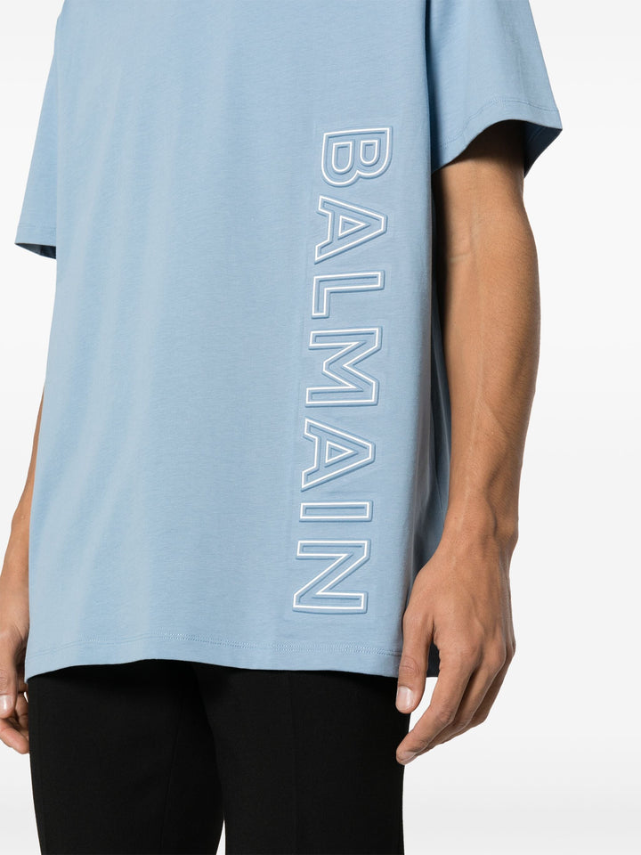 Balmain 엠보싱 리플렉트 티셔츠