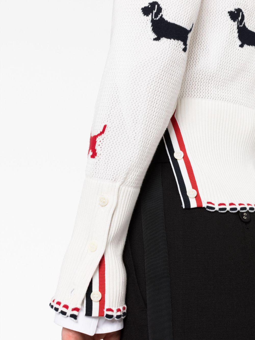 코튼 포인텔 크루넥 헥터 카디건