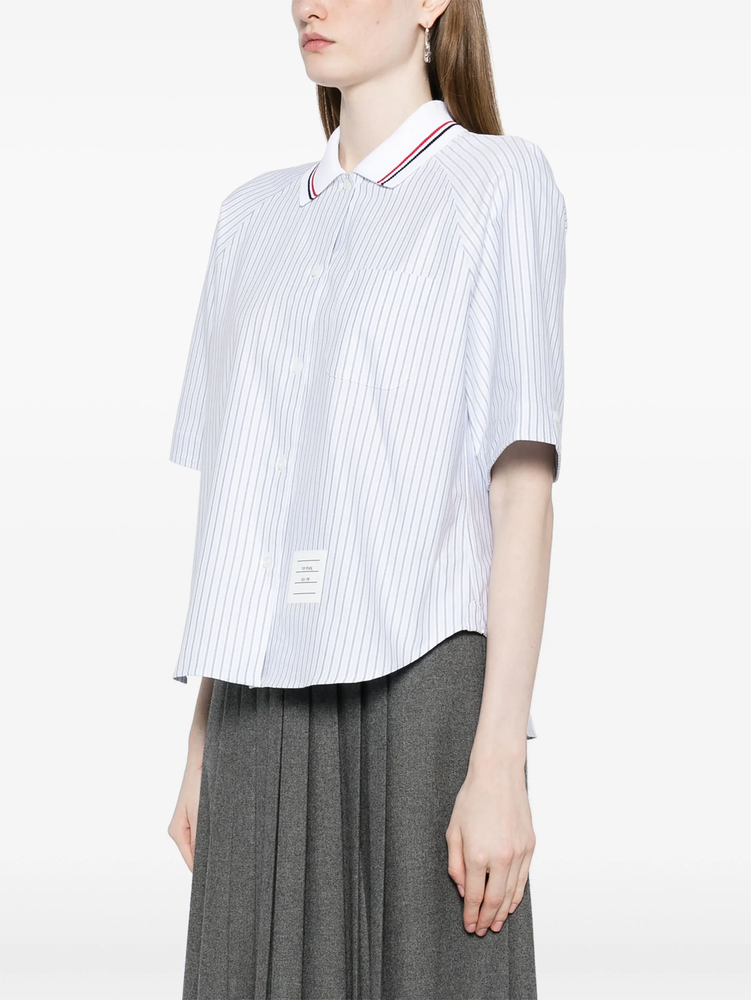 Box Pleat Point Collar Shirt