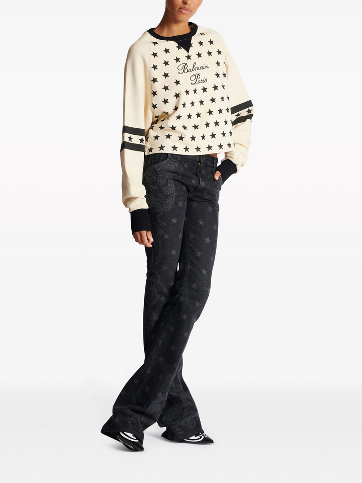 Balmain Signature Stars Bulky Sweatshirt