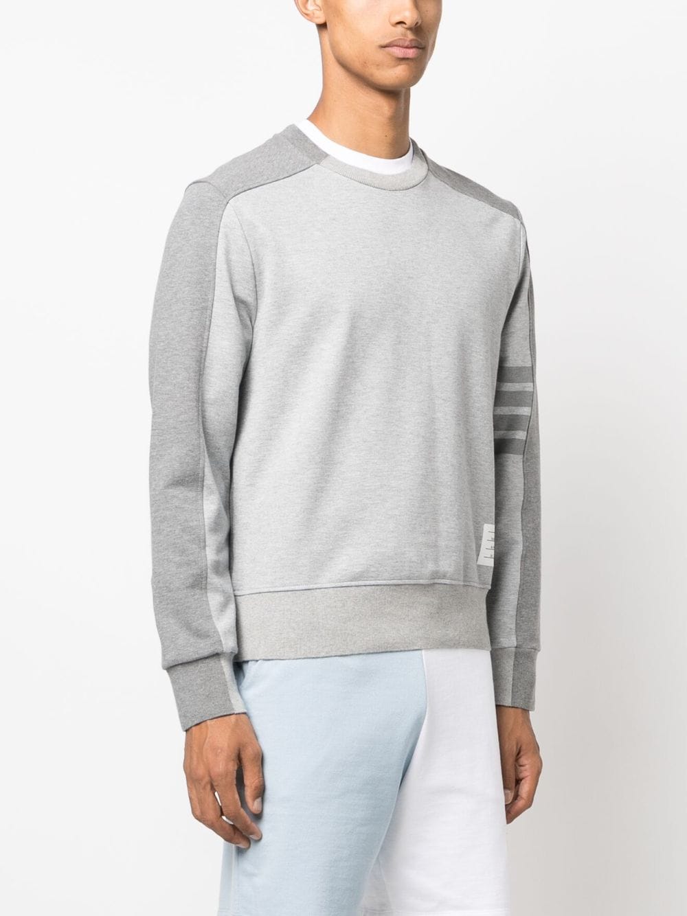 4-Bar Stripe Cotton Sweatshirt