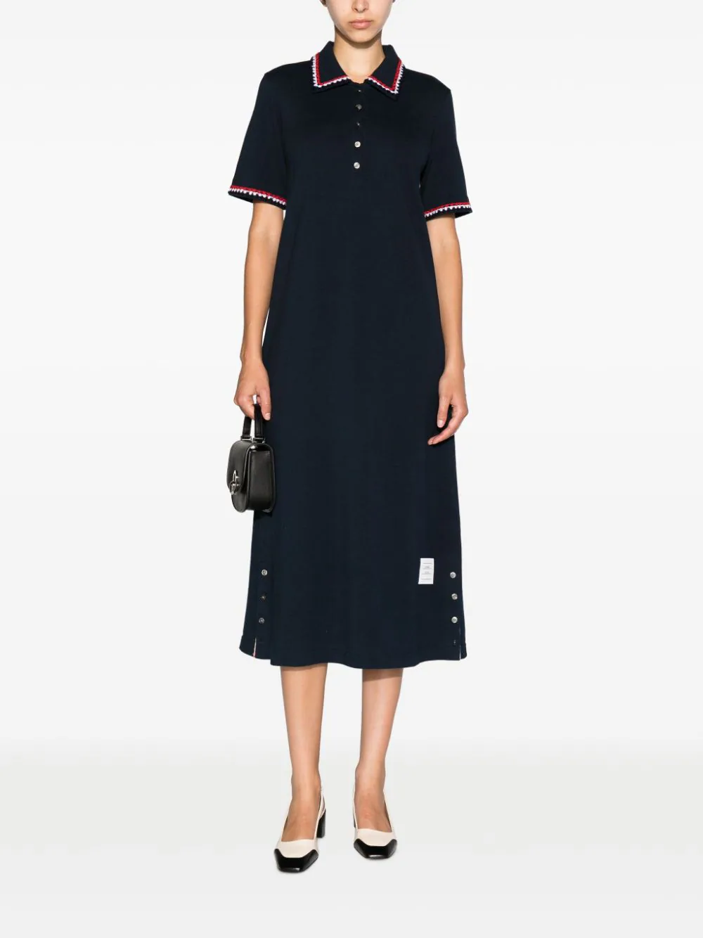 RWB 트리밍 폴로 드레스