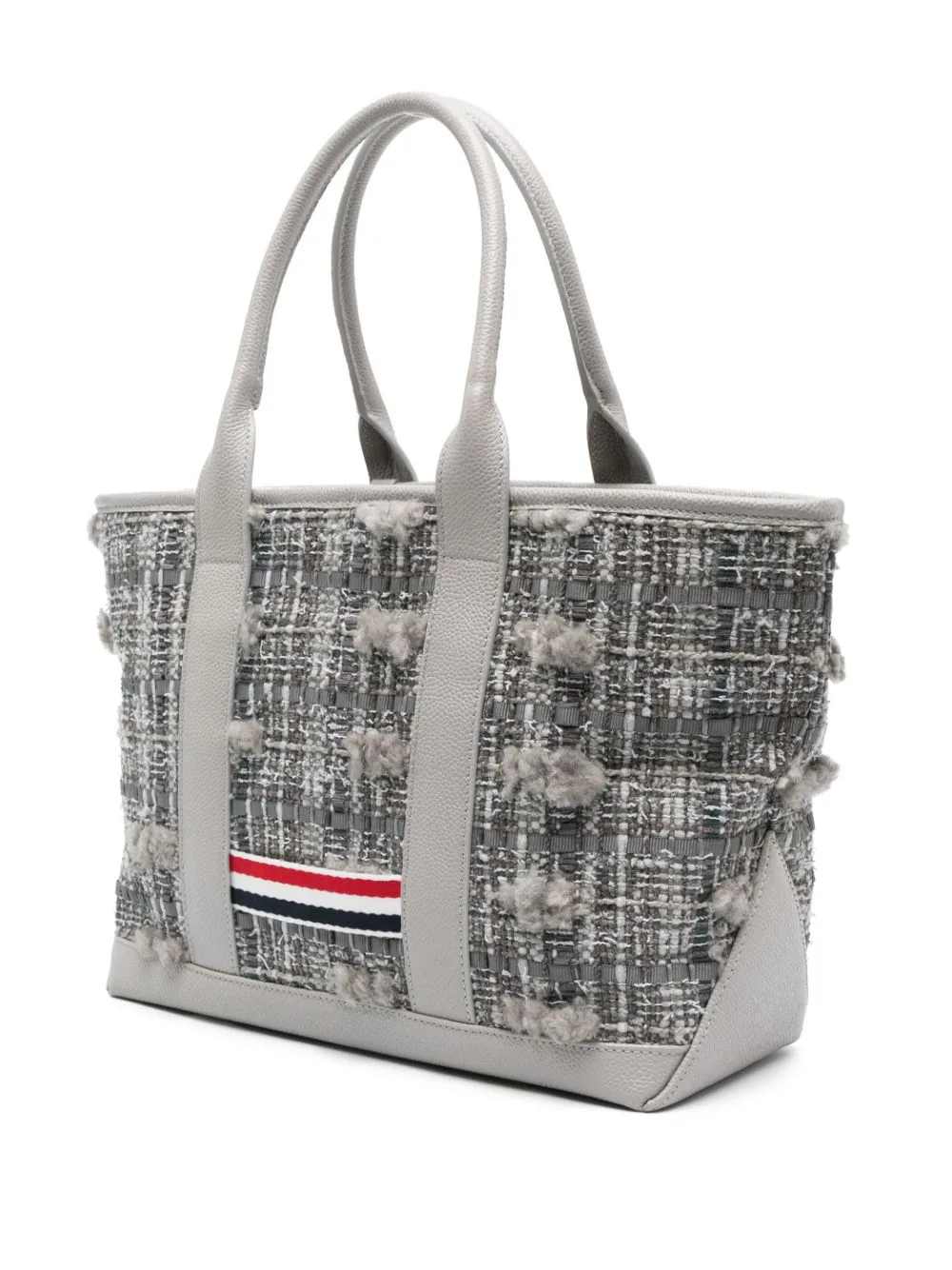 가죽이 달린 소형 도구 토트 백