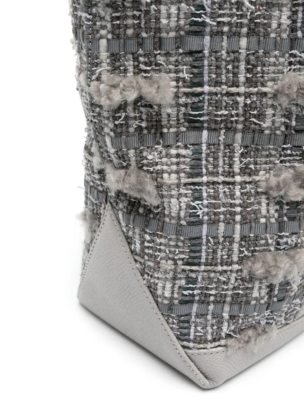 가죽이 달린 소형 도구 토트 백