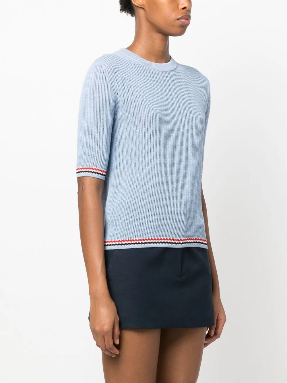 Pointelle Rib Stitch Tee Women