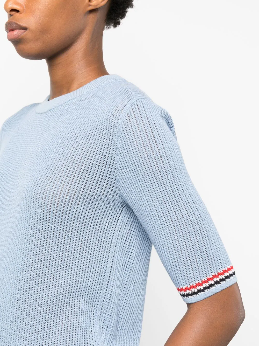 Pointelle Rib Stitch Tee Women