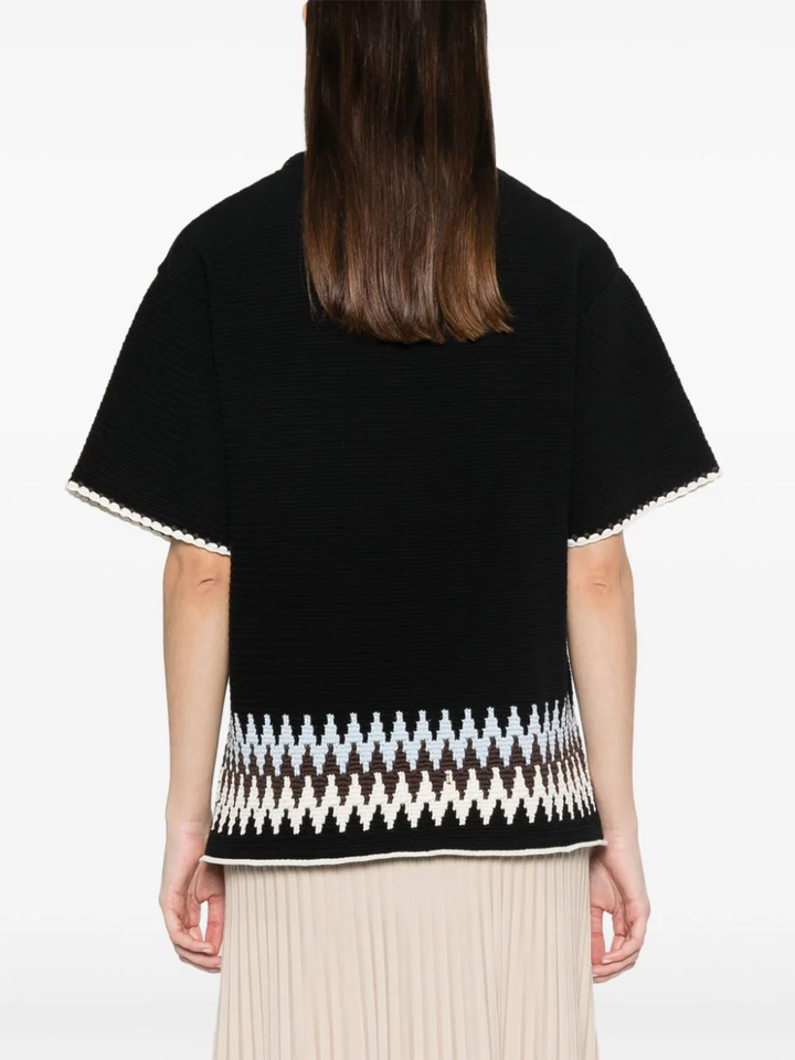 텍스처드 스티치 리사이클 코튼 탑