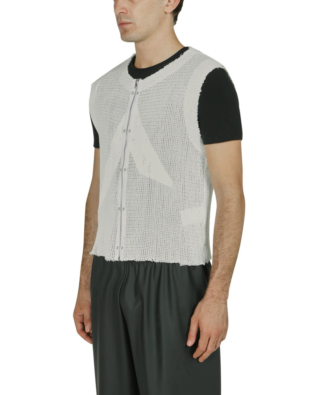 Zip Up Logo Mesh Vest