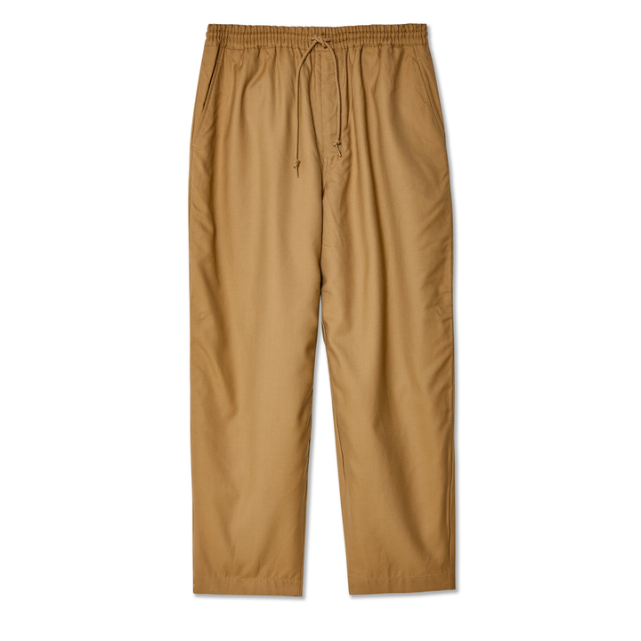 Wool Gabardine Garment Washed Pants