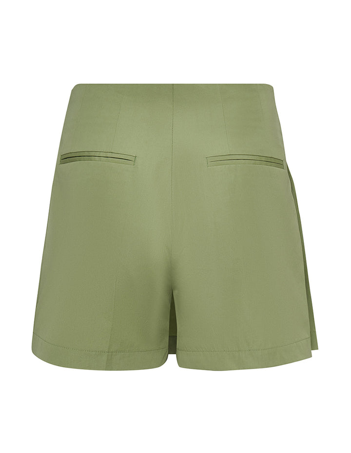 Compact Cotton Popeline Mini Shorts