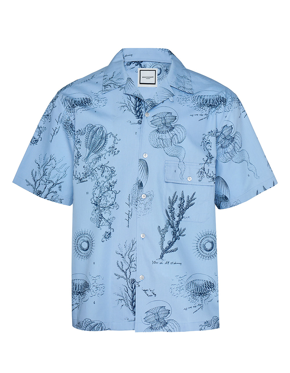 Mens Blue Shirt With Ocean