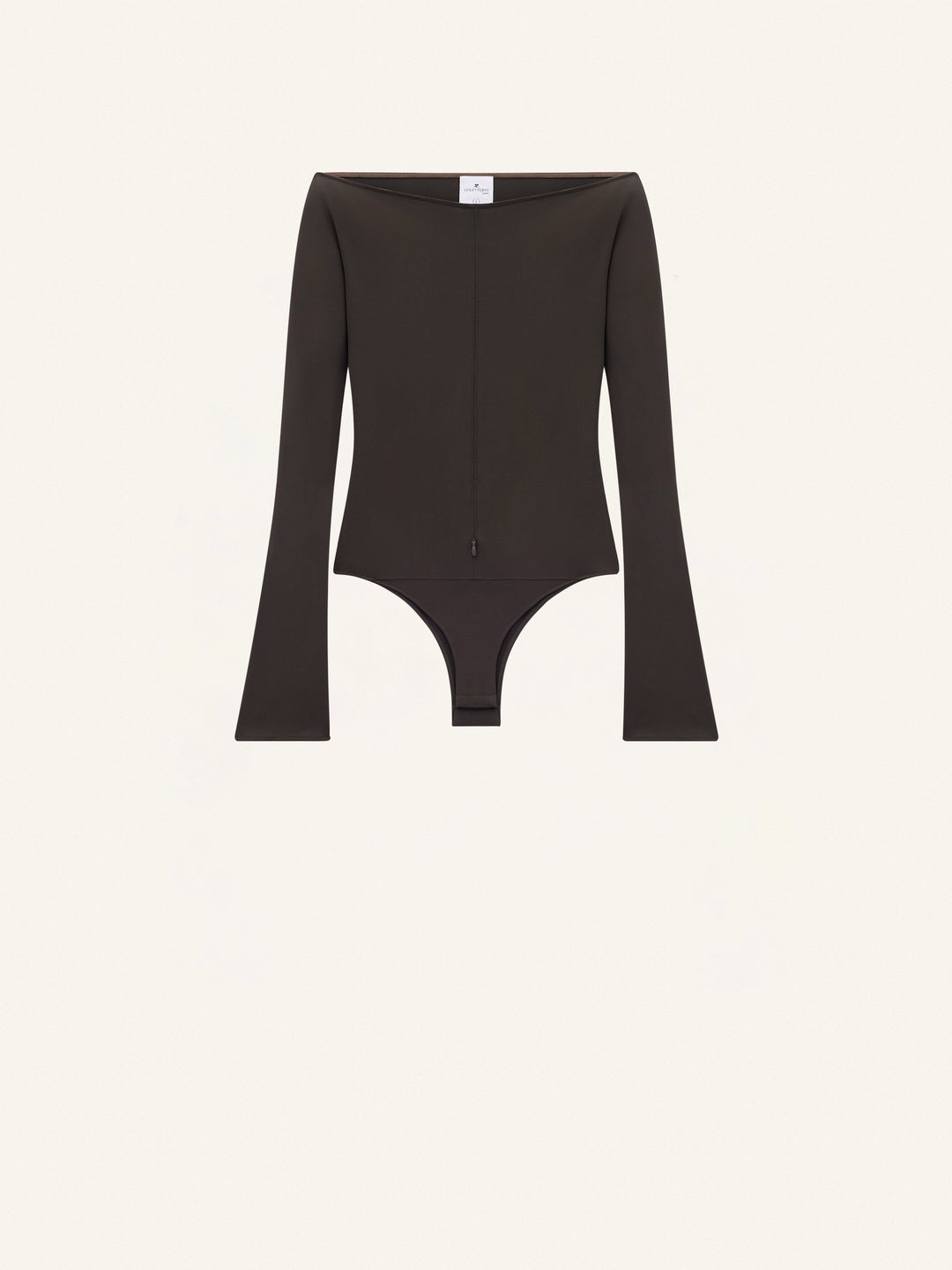 Drop Zipped Crepe Jersey Bodysuit