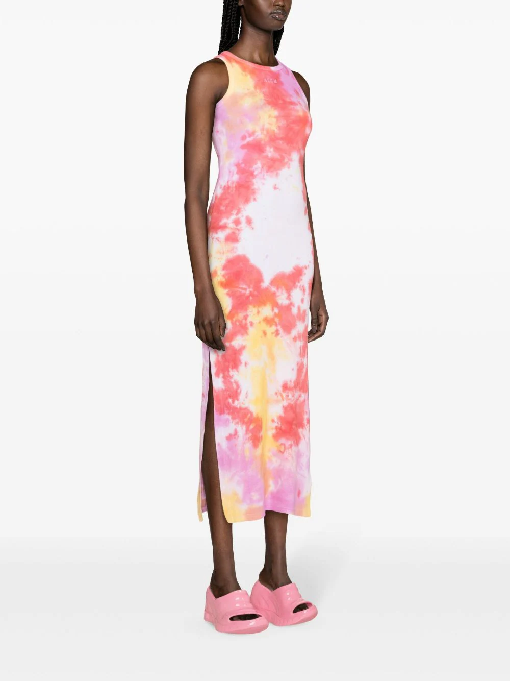 Brushstroke Logo Tie Dye Dress