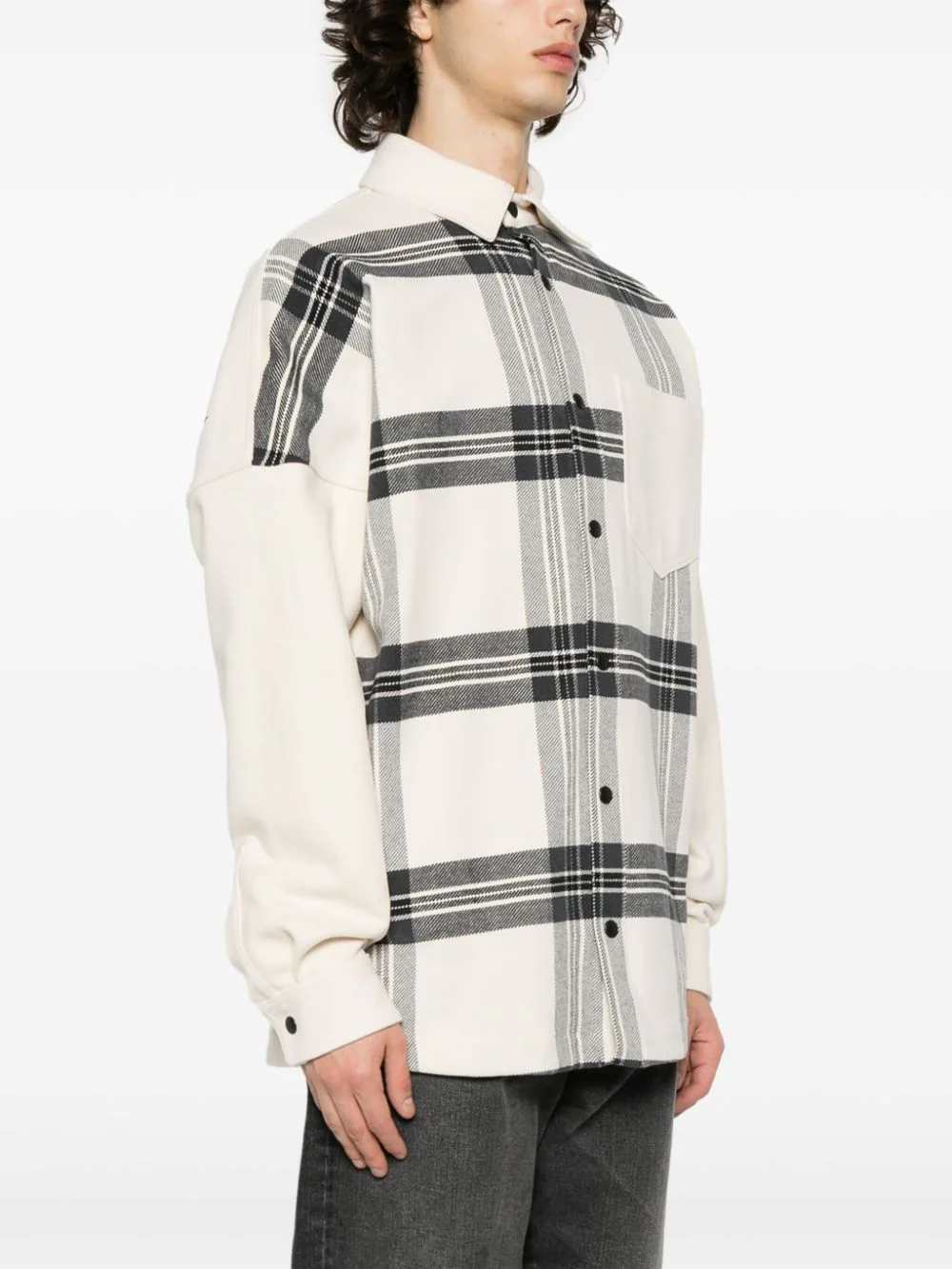 Back Logo Check Overshirt