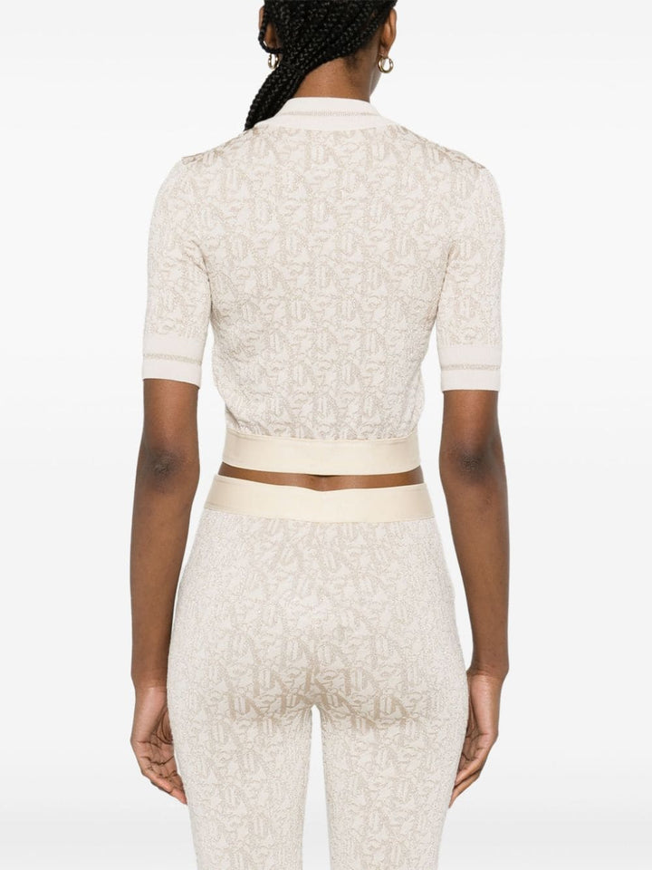 모노그램 니트 탑