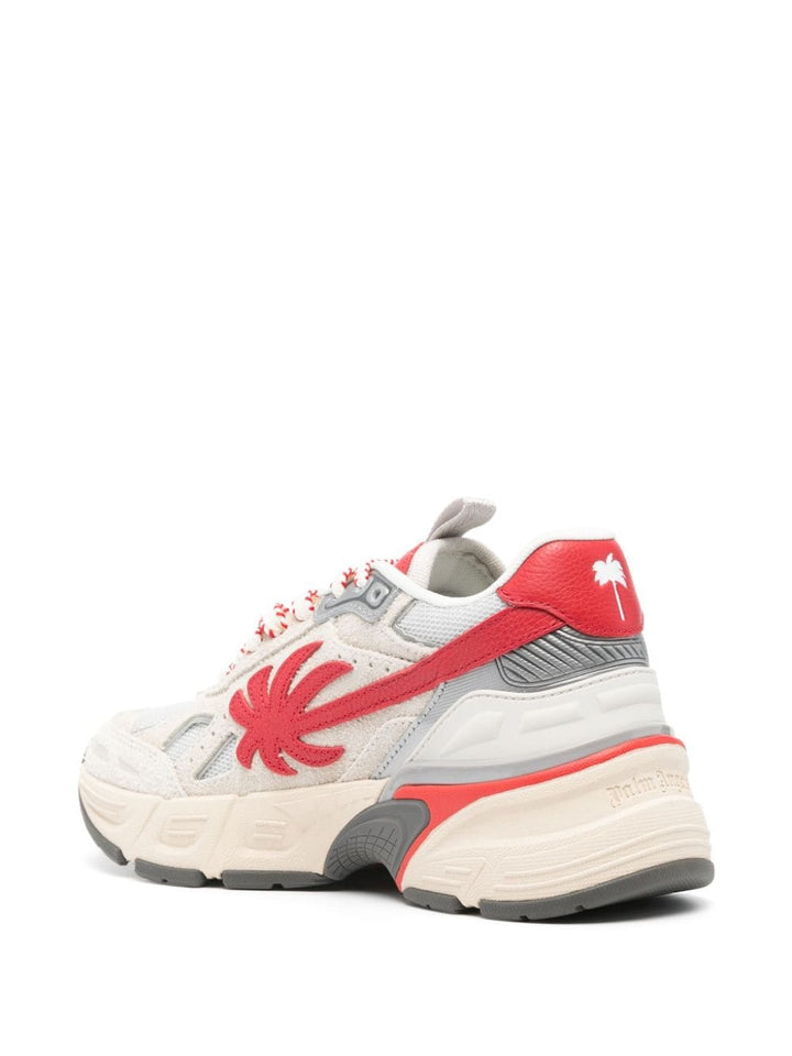 The Palm Runner Beige Red Women