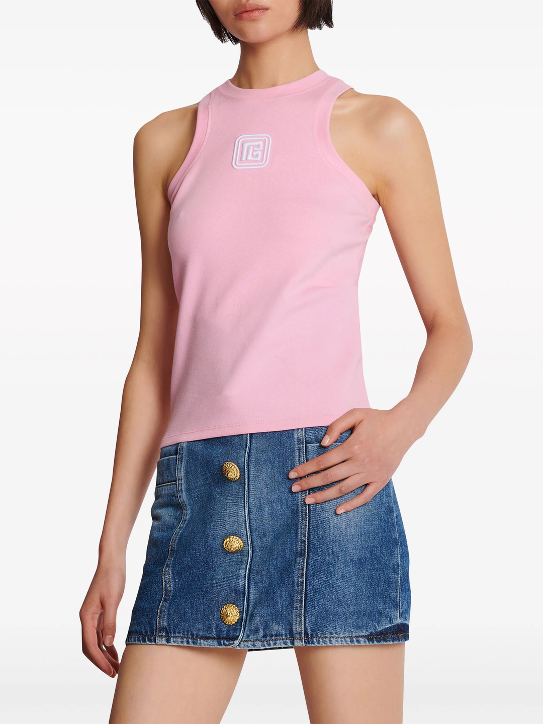 레트로 스트레치 탱크탑