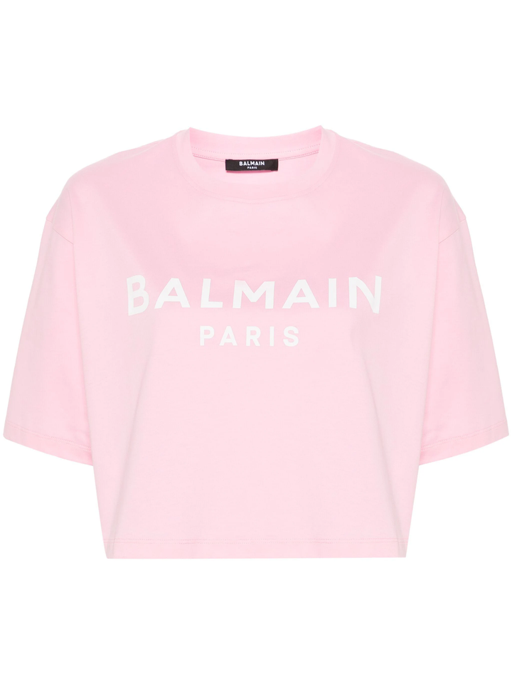 프린트 크롭 티셔츠