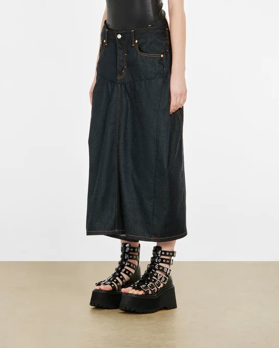 Polyester Denim Levi'S Name Skirt