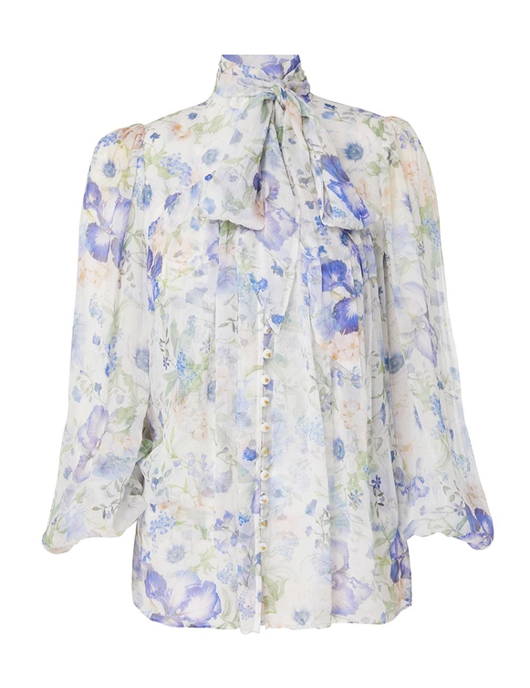 Natura Tie Neck Billow Top